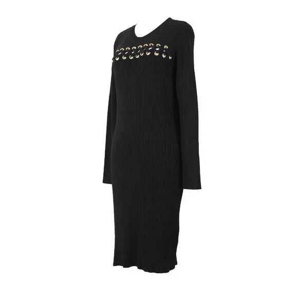 michael kors black gold dress Flores Chainmail Mini Dress In Gold – Mew Mews main image 1